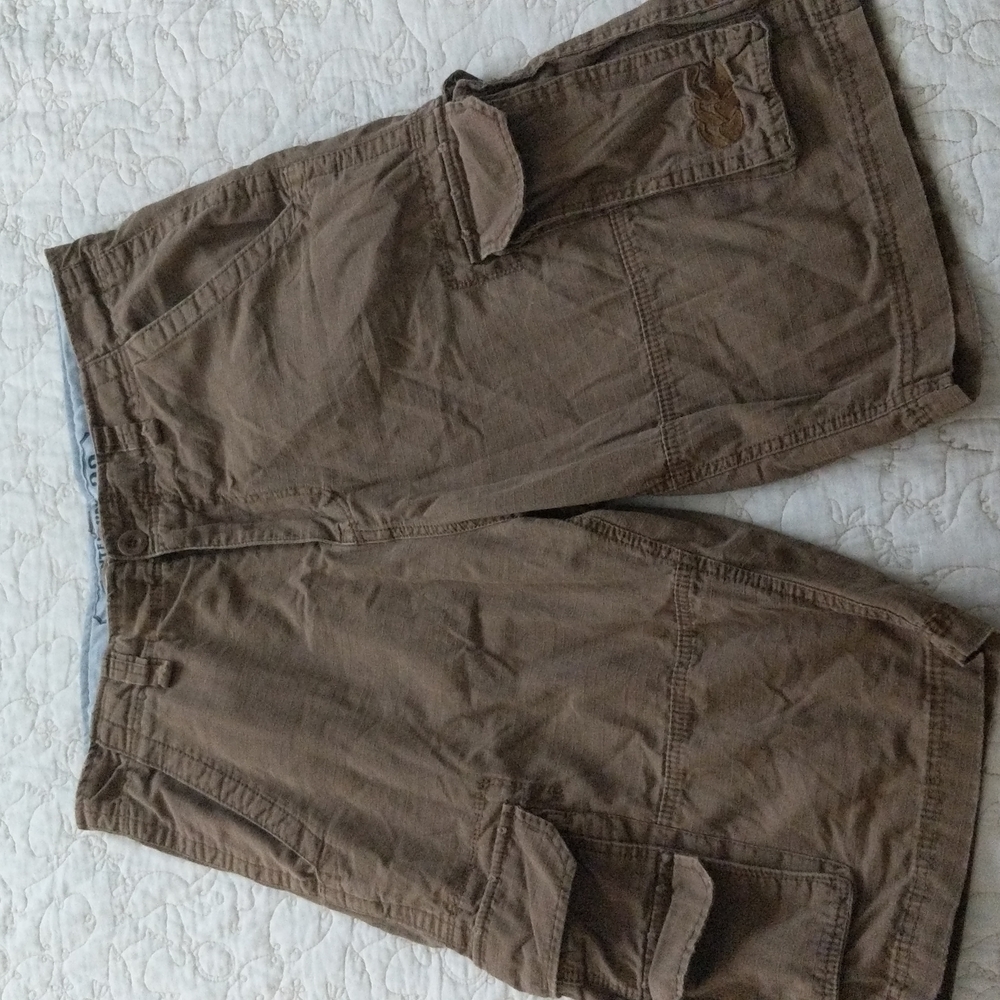 Canterbury Zealand Cargo Shorts Mens 32, Tan, Zip Fly